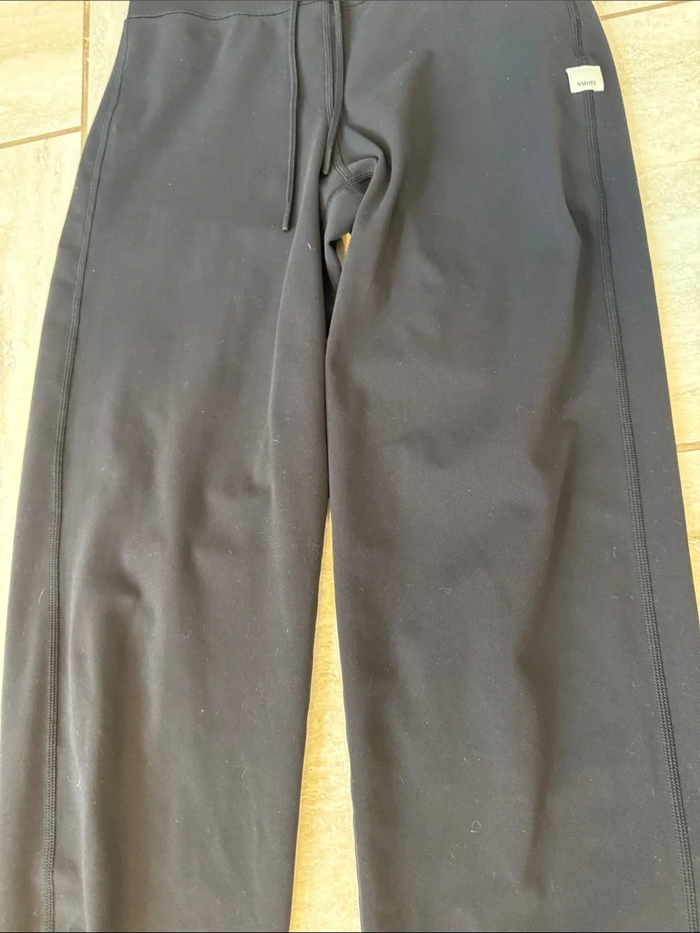 Vuori Daily Leggings Black High-Rise Drawstring - Picture 7 of 16